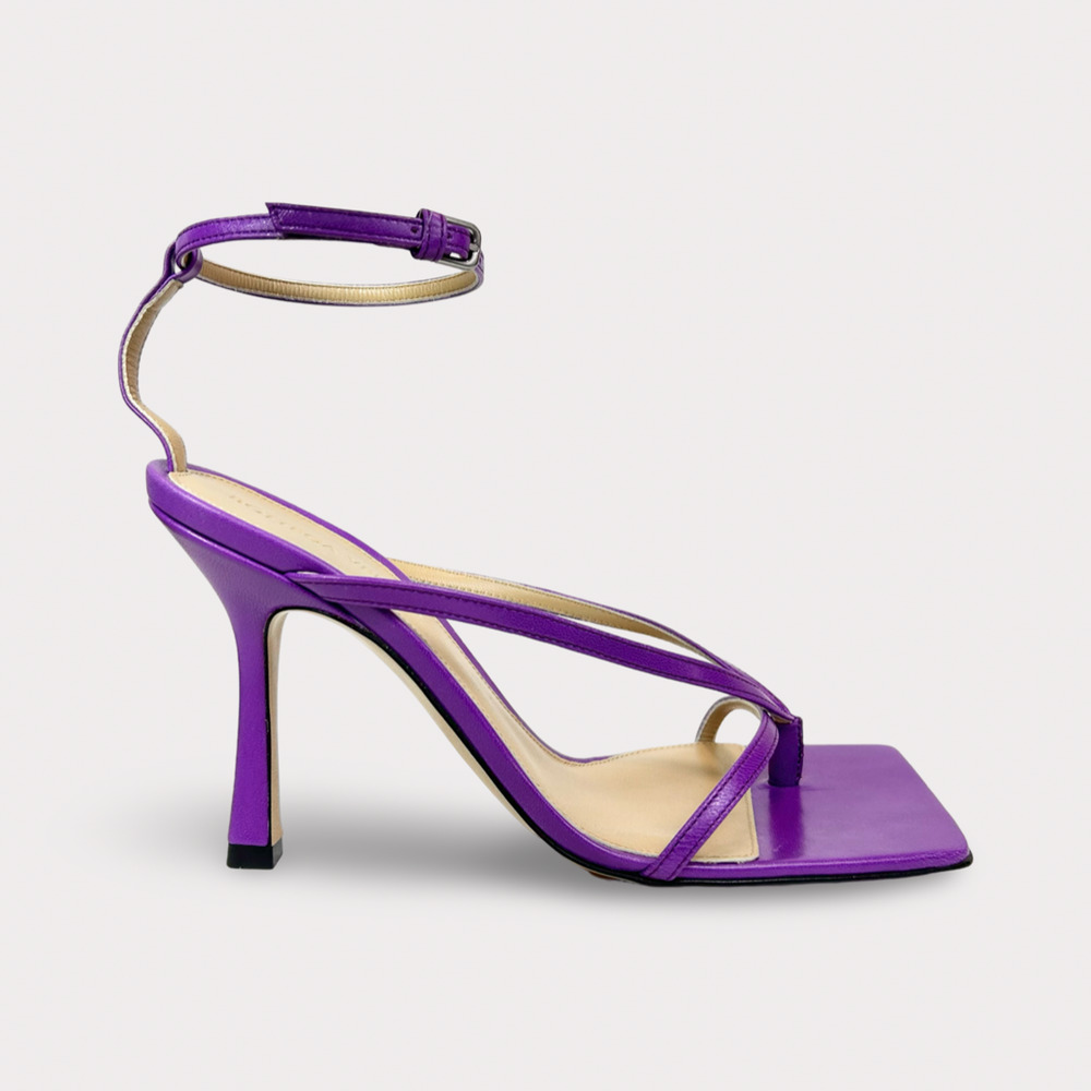 Bottega Veneta Square Toe Stretch Heel Sandal - Women’s 7